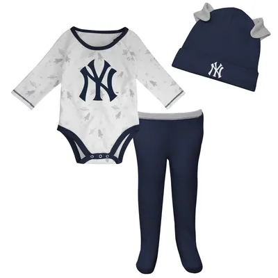New York Yankees Newborn & Infant Dream Team Bodysuit, Hat Footed Pants Set - Navy/White