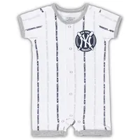 Newborn & Infant White New York Yankees Ball Hitter Romper