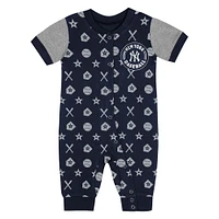 Newborn  Navy New York Yankees Hard 90 Coveralls