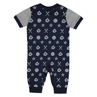 Newborn  Navy New York Yankees Hard 90 Coveralls