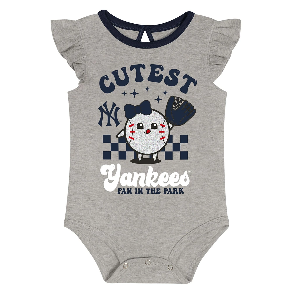 Newborn  New York Yankees Cutie Ball Two-Pack Bodysuit Set