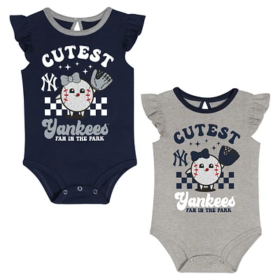 Newborn  New York Yankees Cutie Ball Two-Pack Bodysuit Set