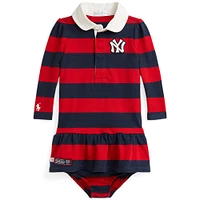 Newborn Polo Ralph Lauren  Navy/Red Yankees Rugby Dress