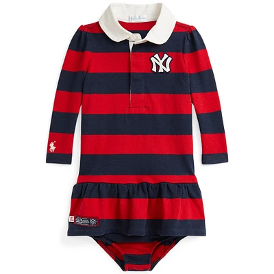 Newborn Polo Ralph Lauren  Navy/Red Yankees Rugby Dress
