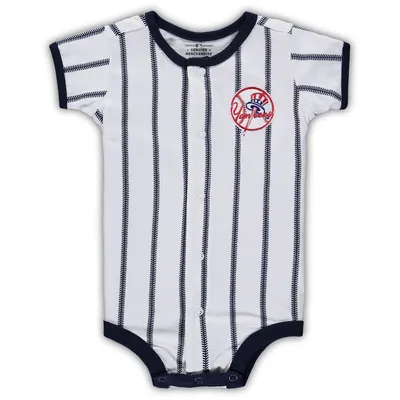 Newborn New York Mets White/Royal Power Hitter Short Sleeve Bodysuit