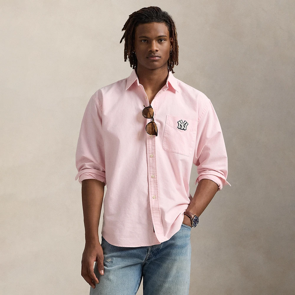 Polo Ralph Lauren Light Pink Yankees  Big Shirt