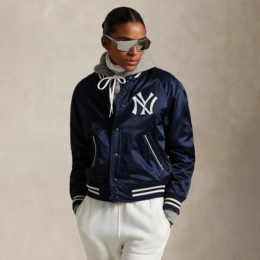 Polo Ralph Lauren Navy Yankees  Satin Jacket