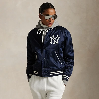Polo Ralph Lauren Navy Yankees  Satin Jacket