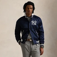 Veste en satin bleu marine des Yankees Polo Ralph Lauren