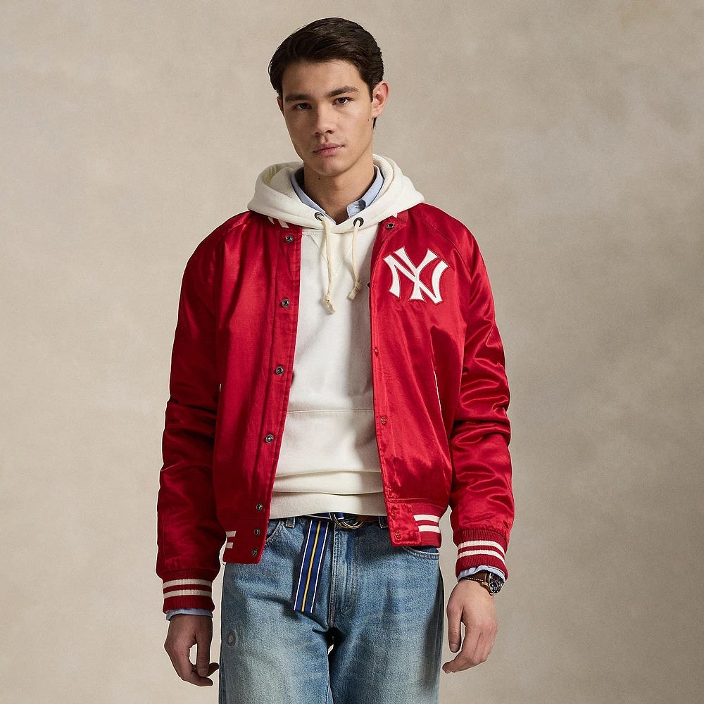 Veste en satin rouge des Yankees Polo Ralph Lauren