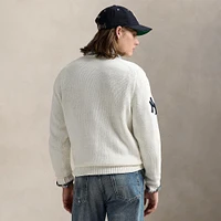 Pull Polo Ralph Lauren blanc avec ours des Yankees