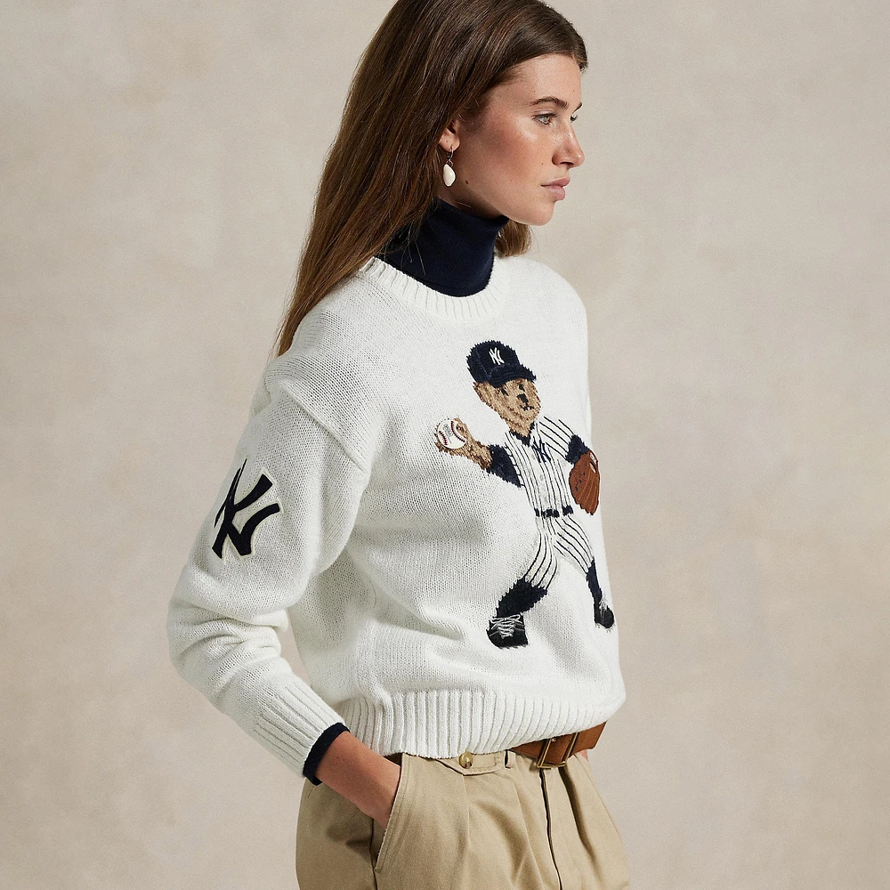Polo Ralph Lauren White Yankees  Sweater