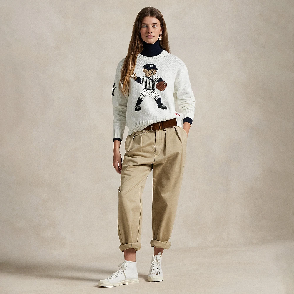 Polo Ralph Lauren White Yankees  Sweater