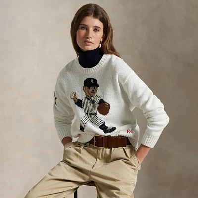 Polo Ralph Lauren White Yankees  Sweater