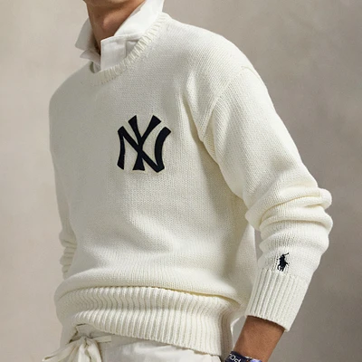 Polo Ralph Lauren White Yankees  Sweater