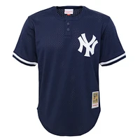 Mitchell & Ness Derek Jeter Navy New York Yankees Cooperstown Collection Maillot d'entraînement au bâton en maille