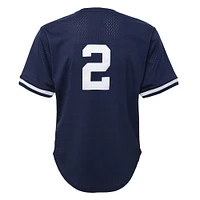 Mitchell & Ness Derek Jeter Navy New York Yankees Cooperstown Collection Maillot d'entraînement au bâton en maille