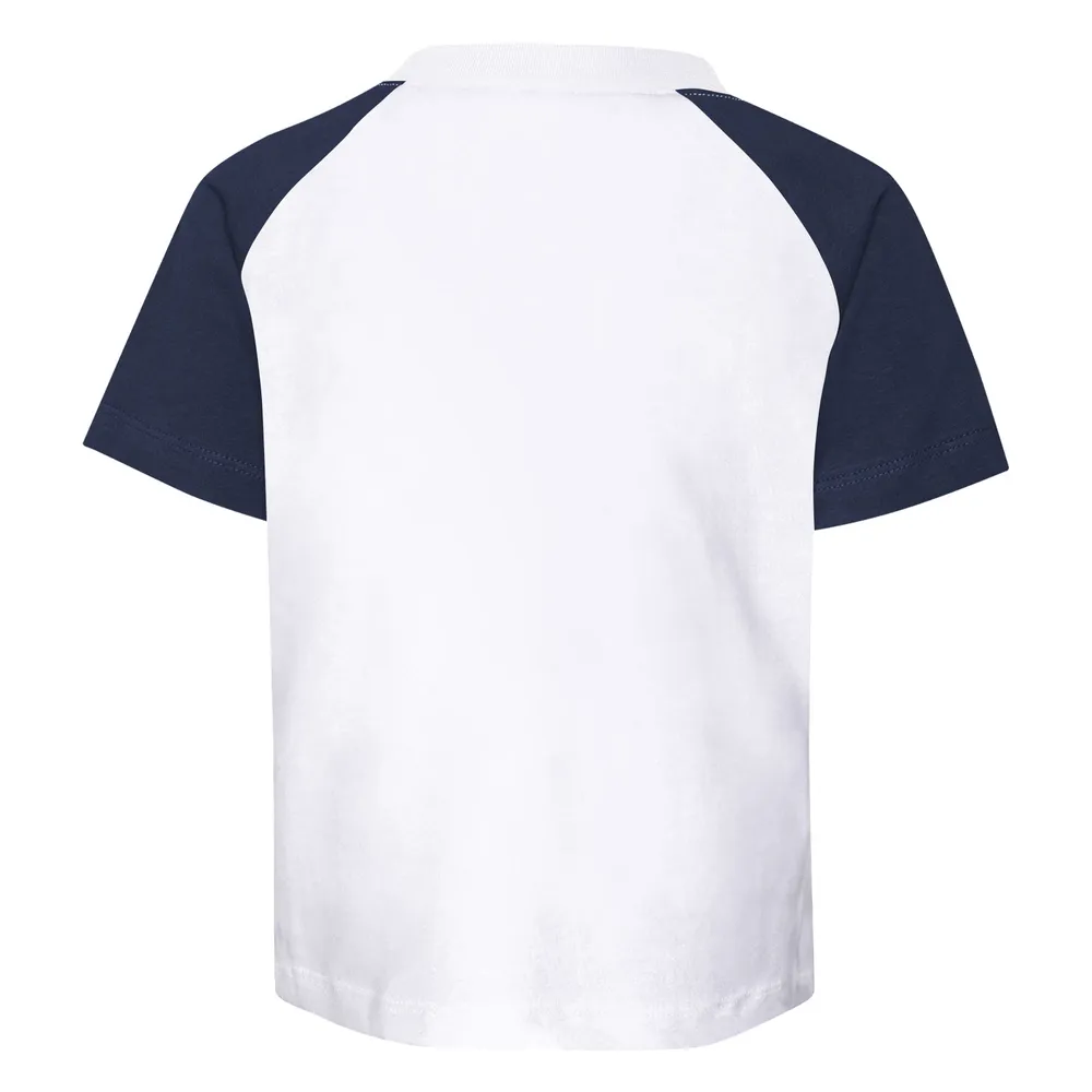 Outerstuff Preschool New York Yankees White/Heather Gray Groundout Baller Raglan T-Shirt & Shorts Set