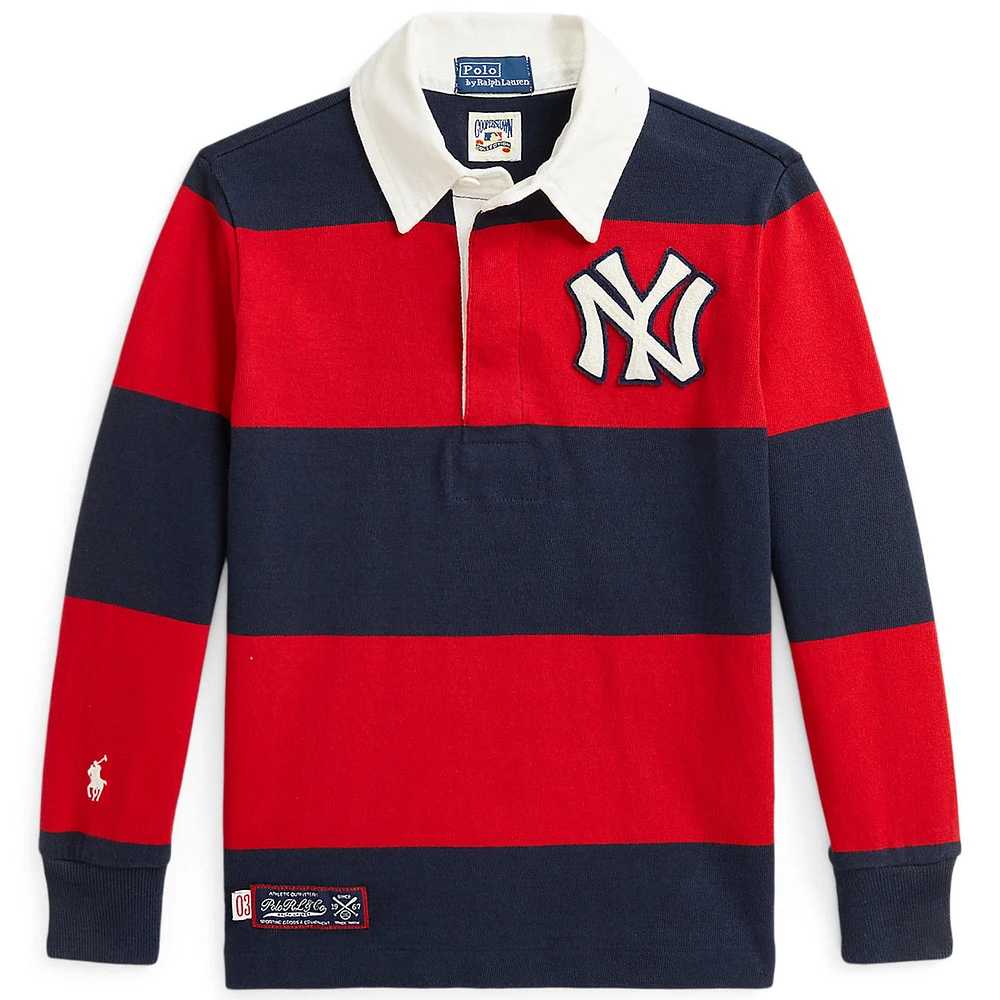 Preschool Polo Ralph Lauren  Navy/Red Yankees Rugby Knit Shirt