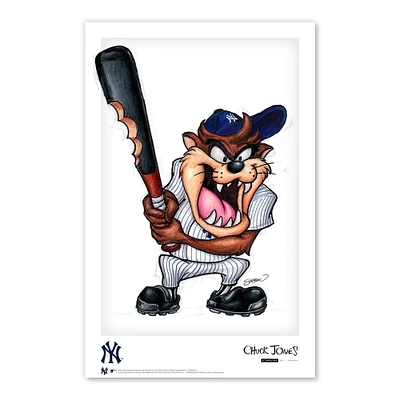 Diable de Tasmanie New York Yankees 11"x 17" Looney Tunes affiche imprimée