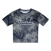 Ensemble t-shirt et short de frappeur champ intérieur pour tout-petits, gris/bleu marine, des Yankees New York