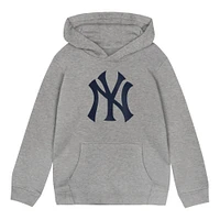 Toddler Heather Gray New York Yankees Primary Logo Fleece Pullover Hoodie
