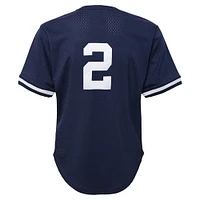 Maillot d'entraînement au bâton en maille pour tout-petit Mitchell & Ness Derek Jeter bleu marine New York Yankees Cooperstown Collection