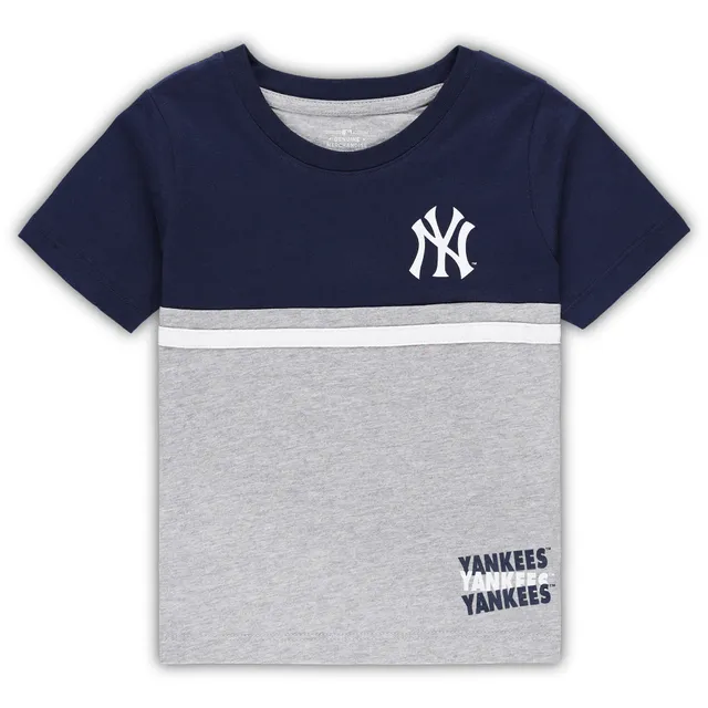 Toddler New York Yankees Navy/Heather Gray Batters Box T-Shirt