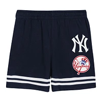 Ensemble t-shirt et short bleu marine pour tout-petits avec ballon bonus des Yankees de New York