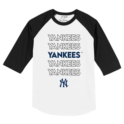 New York Yankees Tiny Turnip Infant Military Star Raglan 3/4