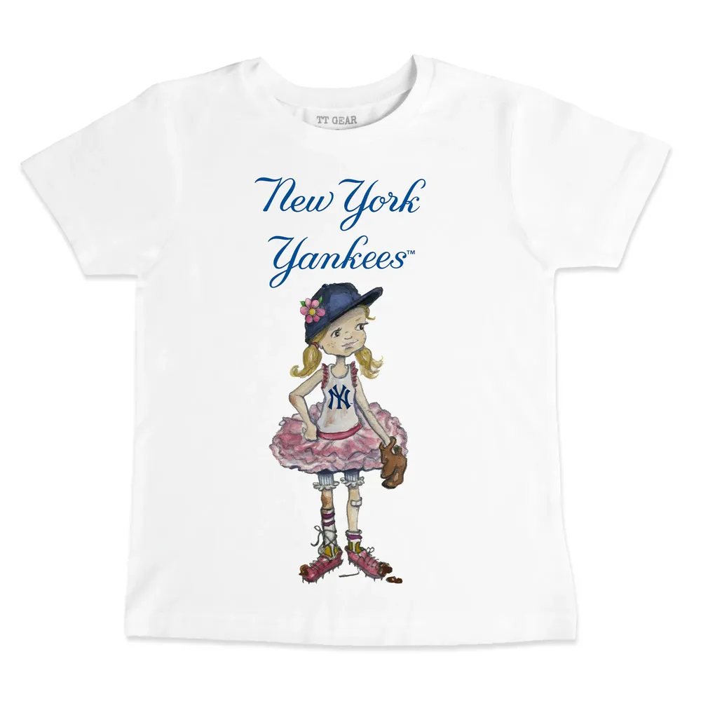 Lids New York Yankees Tiny Turnip Toddler Baseball Babes T-Shirt - White