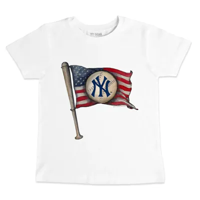 Toddler Tiny Turnip White New York Yankees Bronto T-Shirt Size:3T