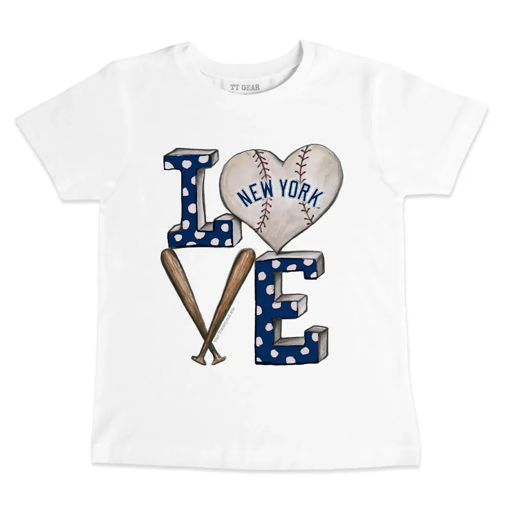 Lids New York Yankees Tiny Turnip Toddler Baseball Love T-Shirt - White