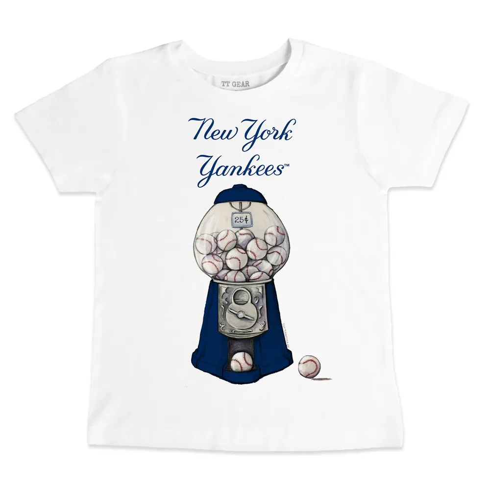Toddler Tiny Turnip White New York Yankees Teddy Boy T-Shirt Size: 2T