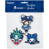 tokidoki New York Yankees 3D 3-Pack PVC Magnet Set