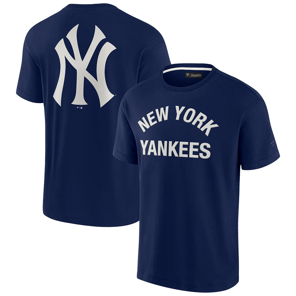 T-shirt unisexe Fanatics bleu marine New York Yankees Elements super doux à manches courtes