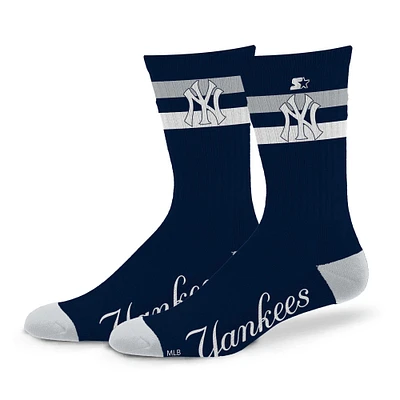 Unisex Starter New York Yankees Team Color Two-Stripe Crew Socks