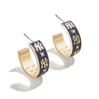 WEAR By Erin Andrews x BaubleBar New York Yankees Enamel Hoop Earrings