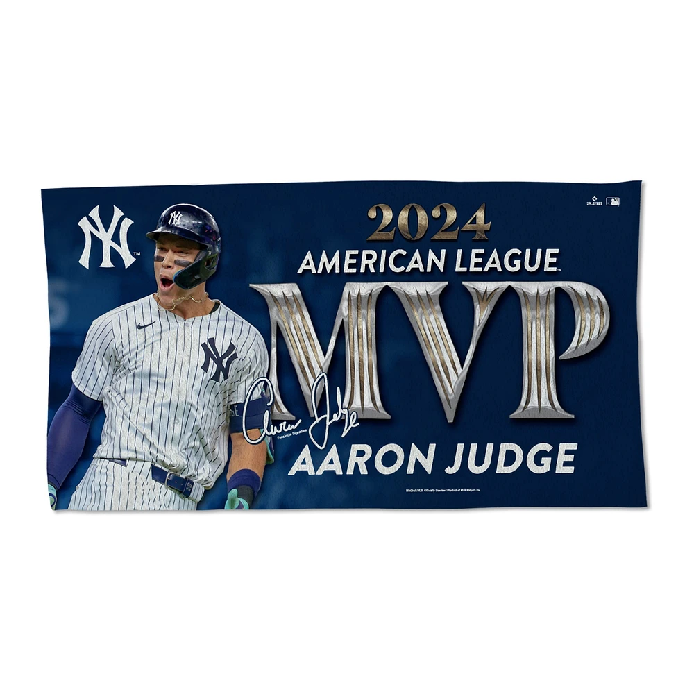 Serviette de vestiaire unilatérale WinCraft Aaron Judge New York Yankees 2024 AL MVP 22" x 42"