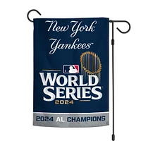 Drapeau de jardin recto verso WinCraft New York Yankees Champions de la Ligue américaine 2024 12" x 18"