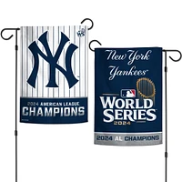 Drapeau de jardin recto verso WinCraft New York Yankees Champions de la Ligue américaine 2024 12" x 18"