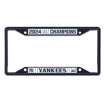 Cadre de plaque d'immatriculation en métal découpé au laser WinCraft New York Yankees Champions de la Ligue américaine 2024