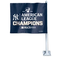 Drapeau de voiture recto verso WinCraft New York Yankees Champions 2024 de la Ligue américaine sur le terrain/dans les vestiaires