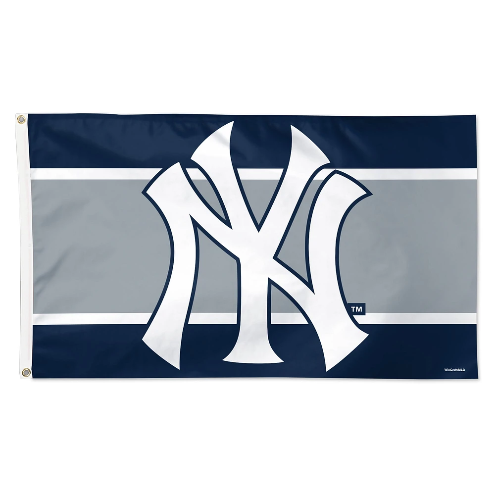 WinCraft New York Yankees 3' x 5' Drapeau simple face de luxe à rayures horizontales