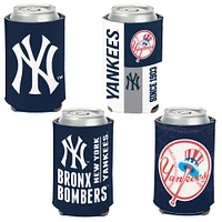 WinCraft New York Yankees, paquet de 4, 12 oz. Ensemble refroidisseur de canettes