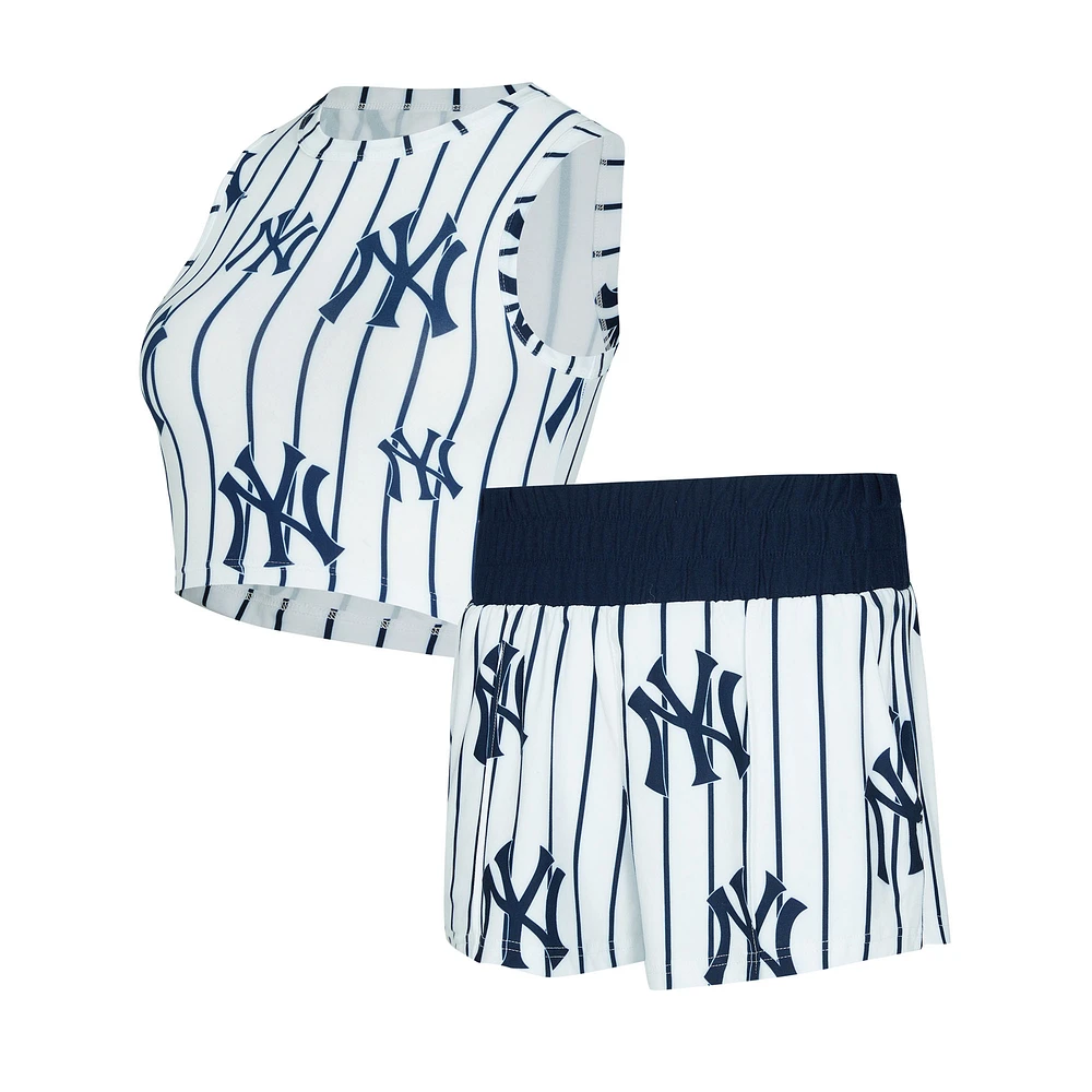 V100072 Yankee 0W24 Reel AOP Pinstripe Custom Record Knit Tank & Short Set BEDLADSLP UHT #5