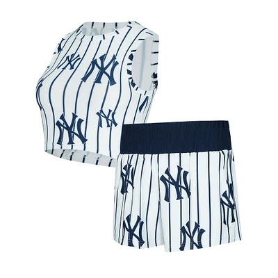 V100072 Yankee 0W24 Reel AOP Pinstripe Custom Record Knit Tank & Short Set BEDLADSLP UHT #5