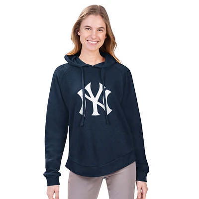 Sweat à capuche en polaire raglan Jordan Angel G-III 4Her by Carl Banks pour femme, bleu marine, des Yankees de New York