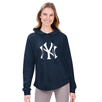 Sweat à capuche en polaire raglan Jordan Angel G-III 4Her by Carl Banks pour femme, bleu marine, des Yankees de New York