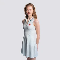 Women's Lusso  Light Blue New York Yankees Celeste V-Neck Dress